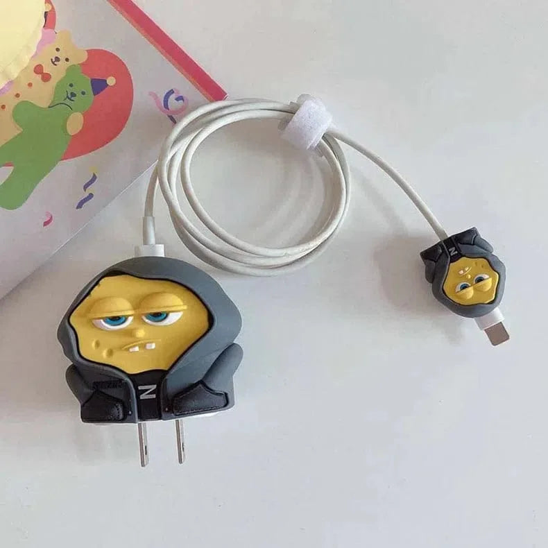 3D Silicone Cover with Spiral for Apple Adapter 18-20W