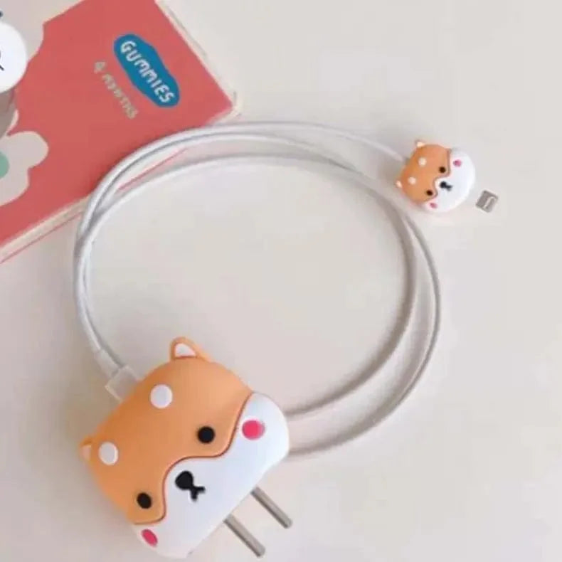 3D Silicone Cover with Spiral for Apple Adapter 18-20W