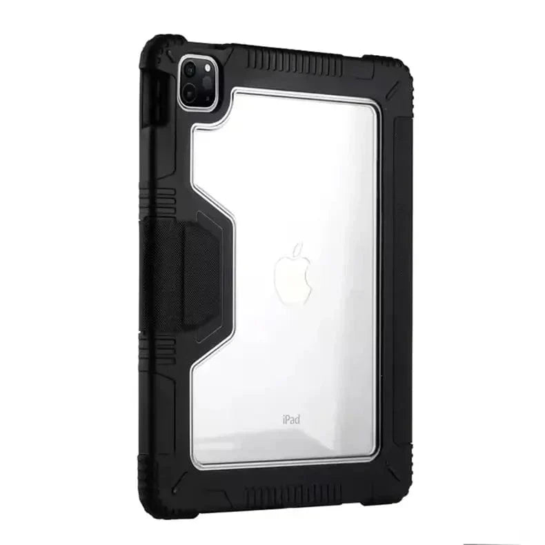Faux Leather Anti-Slip Rugged TPU Hard PC Cover for iPad Pro 5 M4 (2024) (11-inch)
