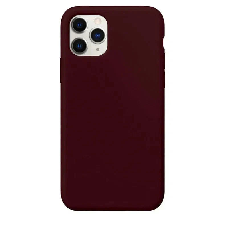 Liquid Silicone inner microfiber Case for iPhone 11 iPhone 11 wine Cases & Covers