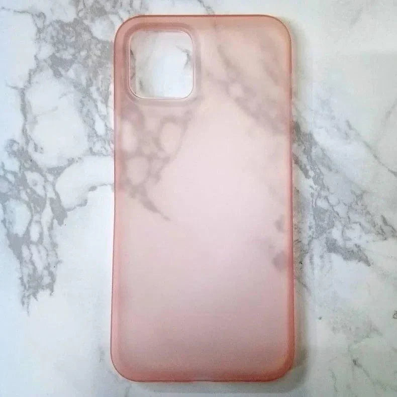 0.4mm Frosted Slim Matte Paper Case for iPhone 12 mini iPhone 12 mini pink Cases & Covers