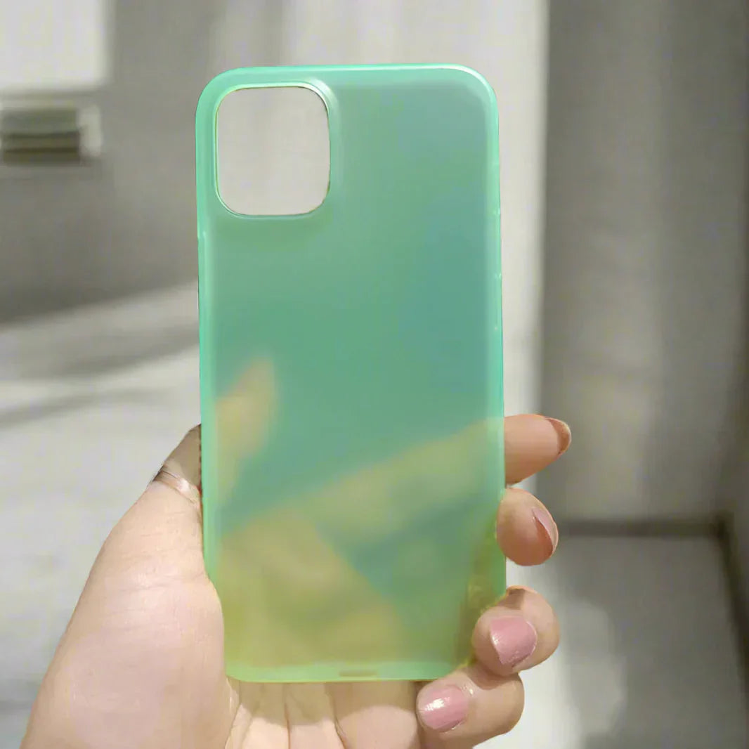 0.4mm Frosted Slim Matte Paper Case for iPhone 12 mini iPhone 12 mini neon-green Cases & Covers