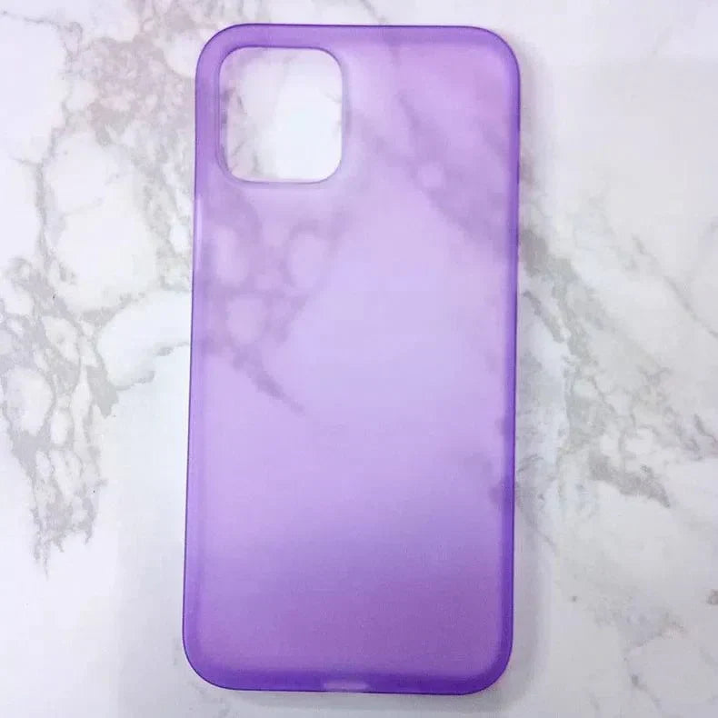 0.4mm Frosted Slim Matte Paper Case for iPhone 12 mini iPhone 12 mini purple Cases & Covers