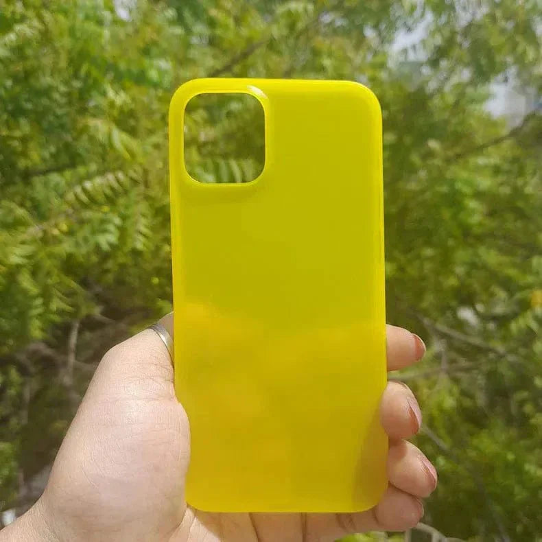0.4mm Frosted Slim Matte Paper Case for iPhone 12 mini iPhone 12 mini yellow Cases & Covers