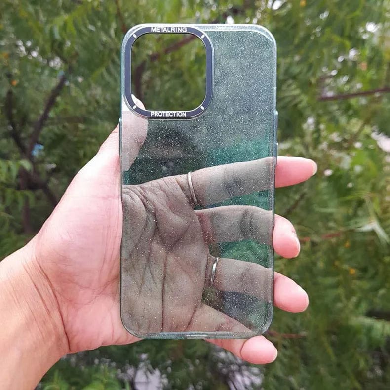 Luxury Bling Transparent Shiny Glitter Hard Case for iPhone 12 | 12 Pro iPhone 12 | 12 Pro green Cases & Covers