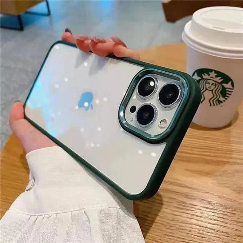 Metal Keys Magsafe Hard Back Soft Edge Case for iPhone 13 Pro Max iPhone 13 Pro Max without magsafe dark-green Cases & Covers