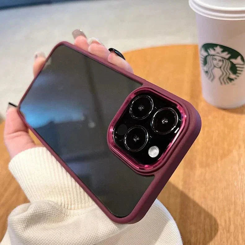Metal Keys Magsafe Hard Back Soft Edge Case for iPhone 13 Pro Max iPhone 13 Pro Max without magsafe wine Cases & Covers