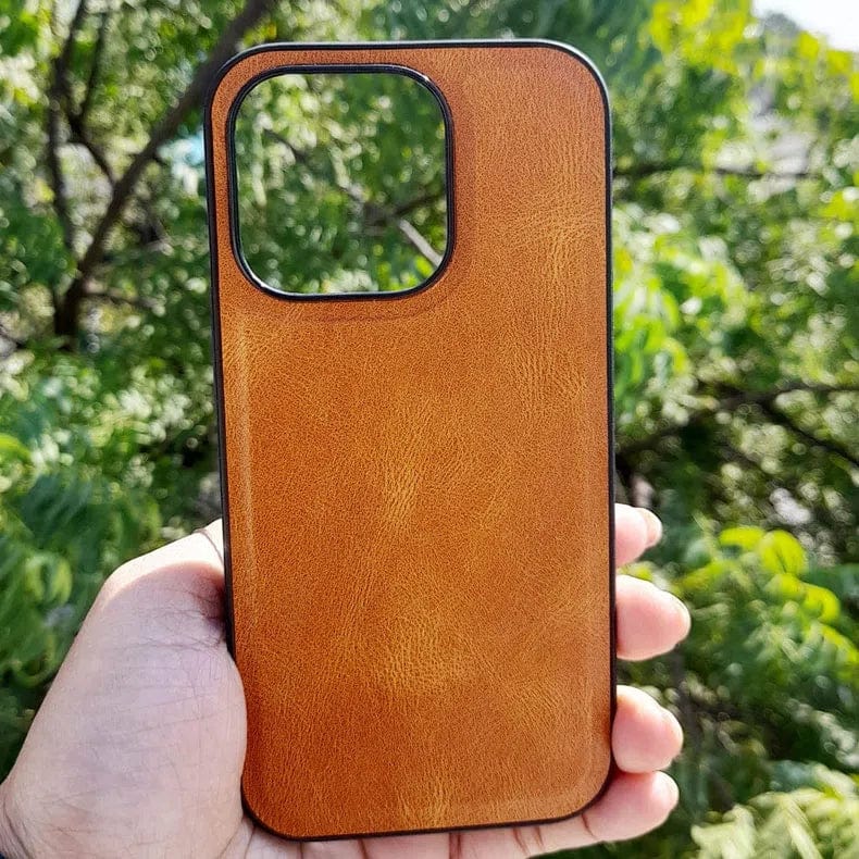 Huanmin Leather Texture Hard Case for iPhone 14 Pro Max iPhone 14 Pro Max Brown Cases & Covers