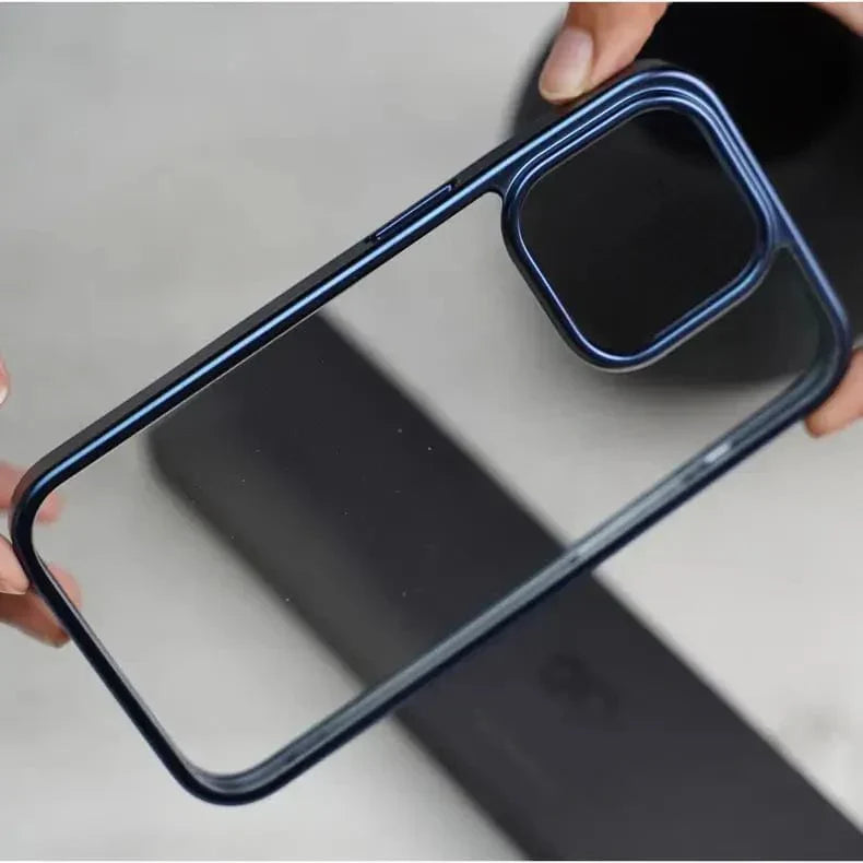 Lusterless Soft Frame Hard Transparent Case for iPhone 15 Pro Max Cases & Covers