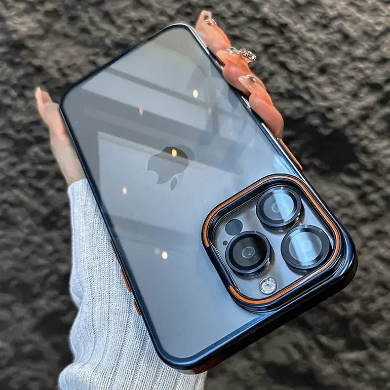 Lens Bracket Kickstand Function Hard Case for iPhone 15 Pro Max iPhone 15 Pro Max Blue Cases & Covers