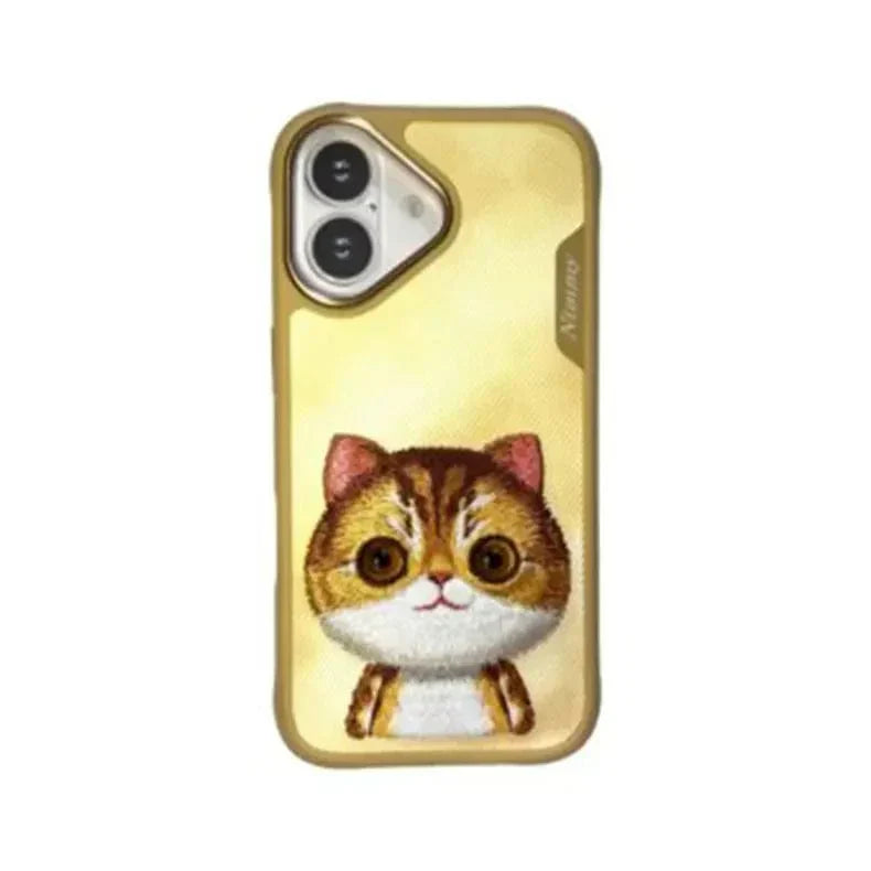 Nimmy 3D Embroided Hard Case for iPhone 16 iPhone 16 Big Eyes Cases & Covers