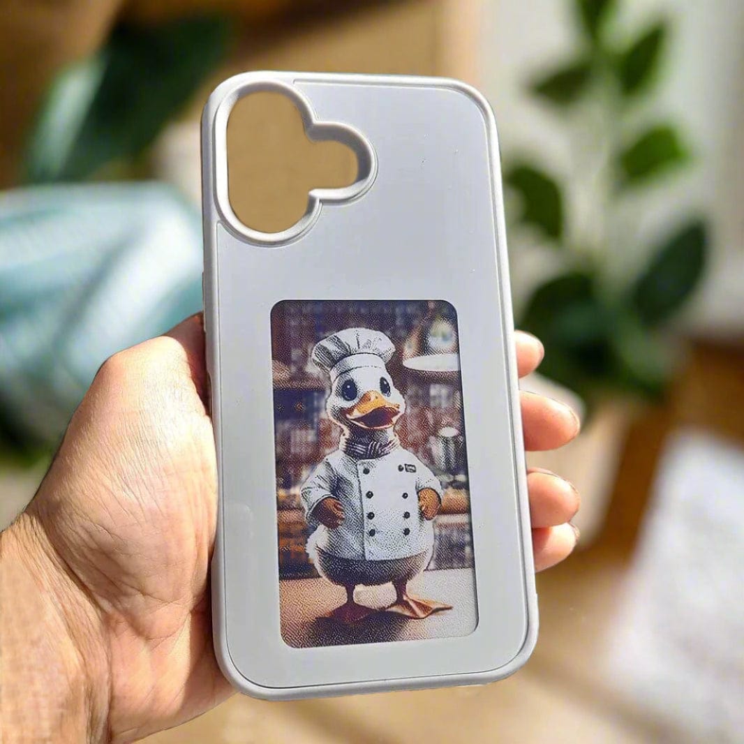 DIY E-Ink NFC Transmission PC Hard Case for iPhone 15 Pro iPhone 15 Pro grey Cases & Covers