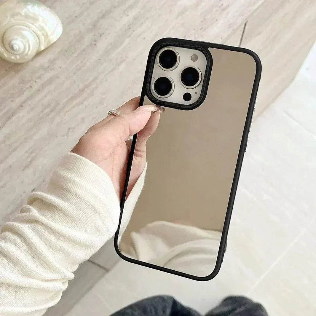 Electroplated Silver Mirror Slim Case for iPhone 15 Pro Max iPhone 15 Pro Max black Cases & Covers