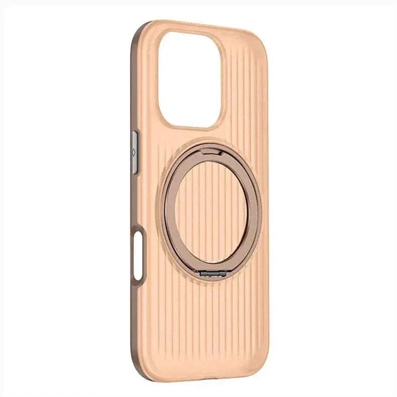 Fluted Texture Magnetic Kickstand Matte Case for iPhone 16 iPhone 16 with magsafe
