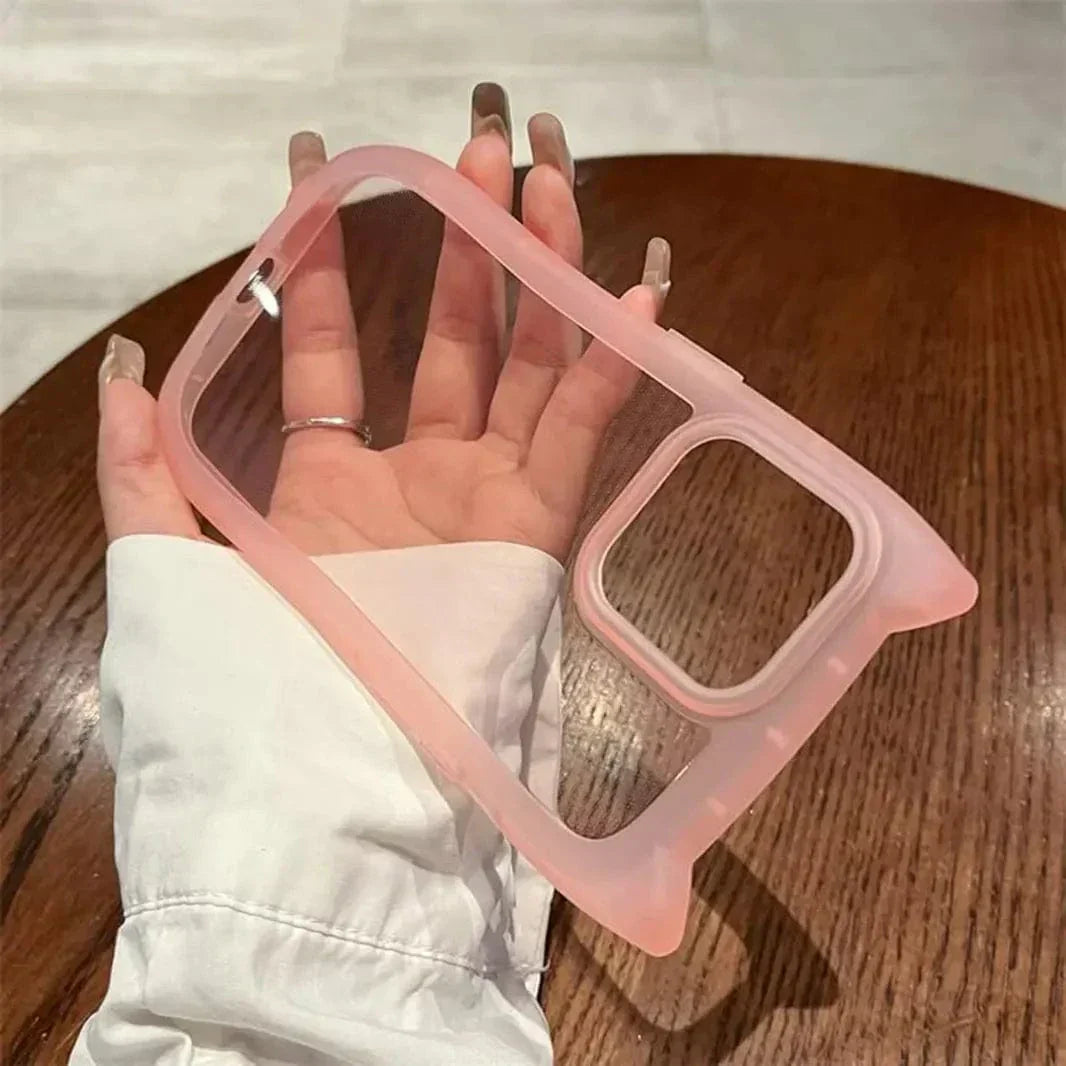 Cute 3D Cat Ears Kitty Soft TPU Case for iPhone 16 Plus iPhone 16 Plus pink Cases & Covers