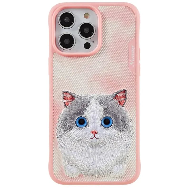Nimmy 3D Embroided Hard Case for iPhone 16 Pro Max iPhone 16 Pro Max Ragdoll Cat Cases & Covers