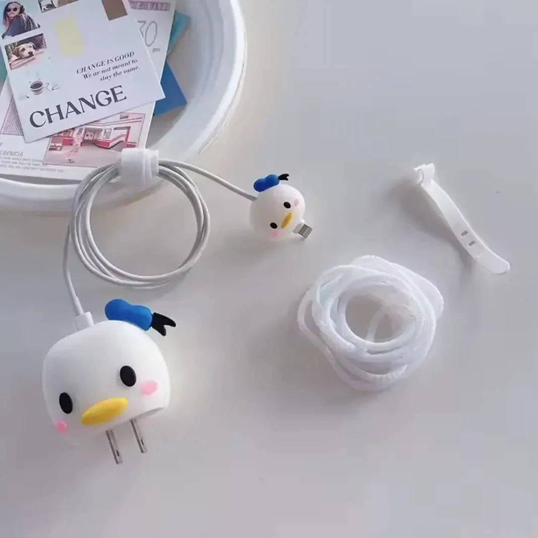 3D Silicone Cover with Spiral for Apple Adapter 18-20W