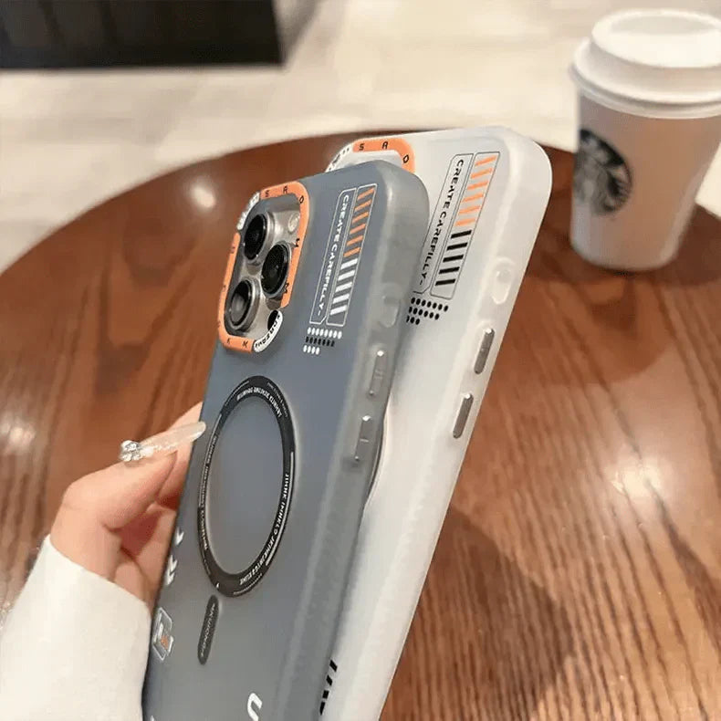 Tech Style Magnetic MagSafe Frosted Case for iPhone 16