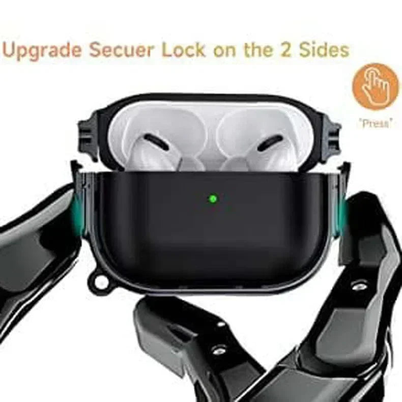 Chrome Eggshell Buffer Side Locks Cover for Airpods Pro