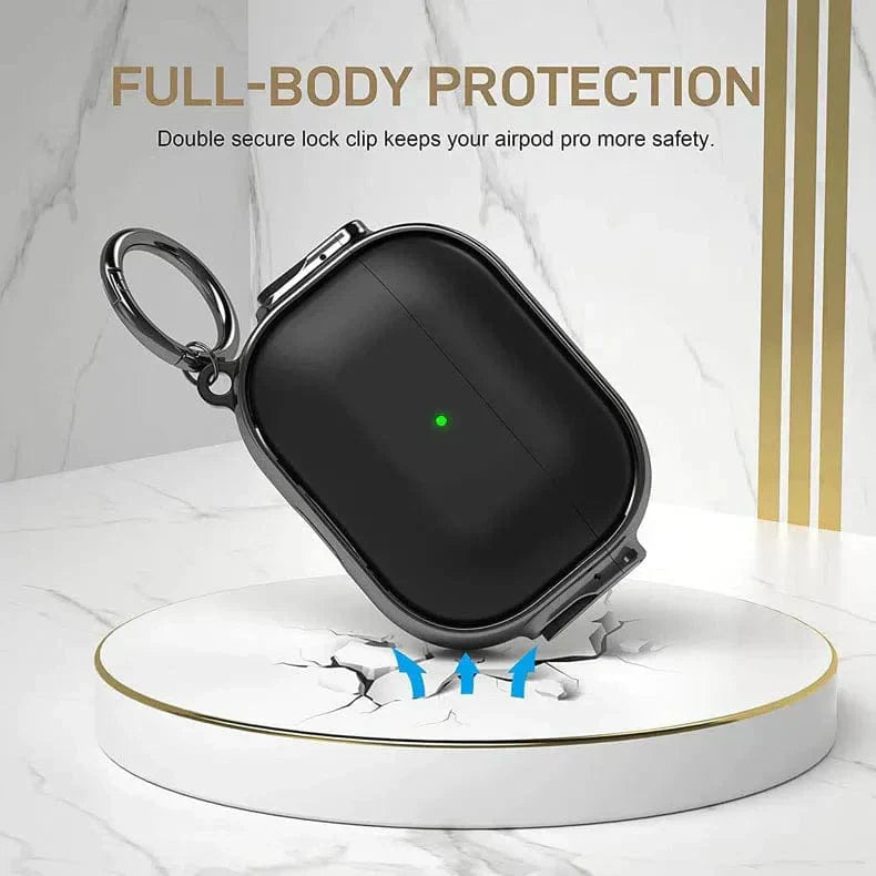 Chrome Eggshell Buffer Side Locks Cover for Airpods Pro