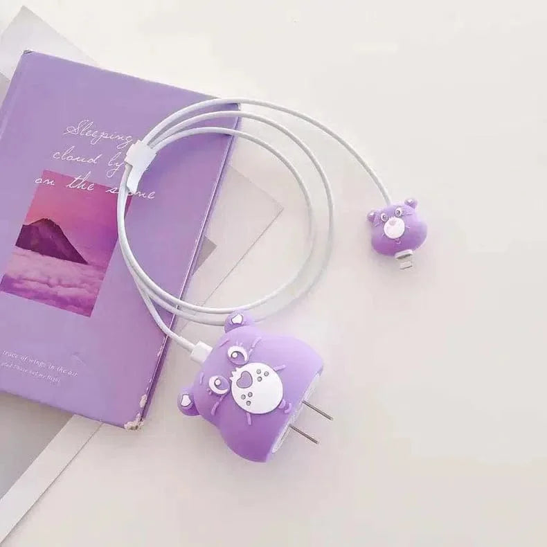 3D Silicone Cover with Spiral for Apple Adapter 18-20W