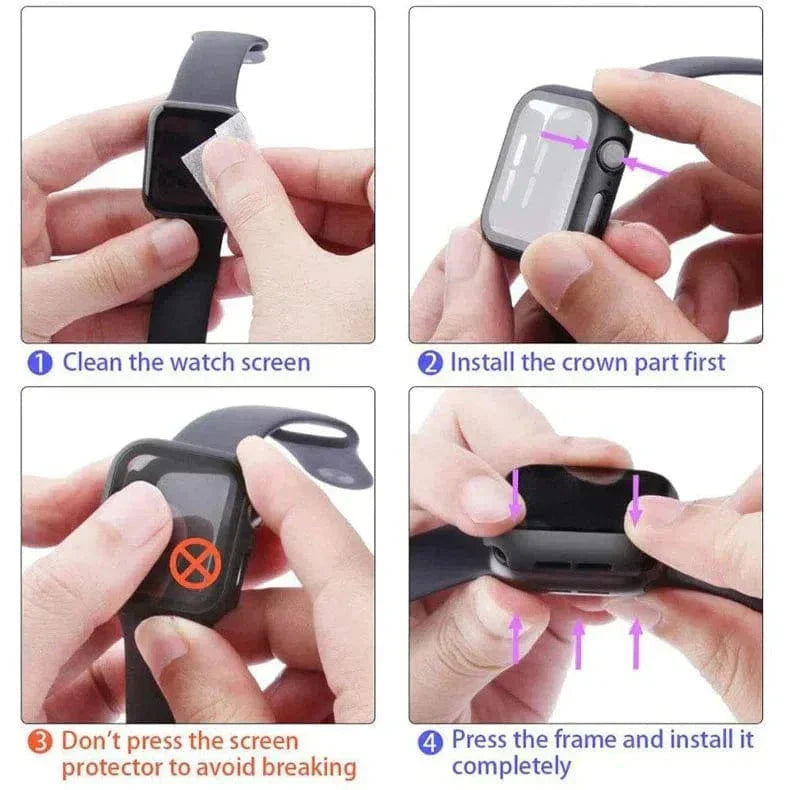 in-build Glass Matte Protective for Apple Watch 41mm Cases & Covers