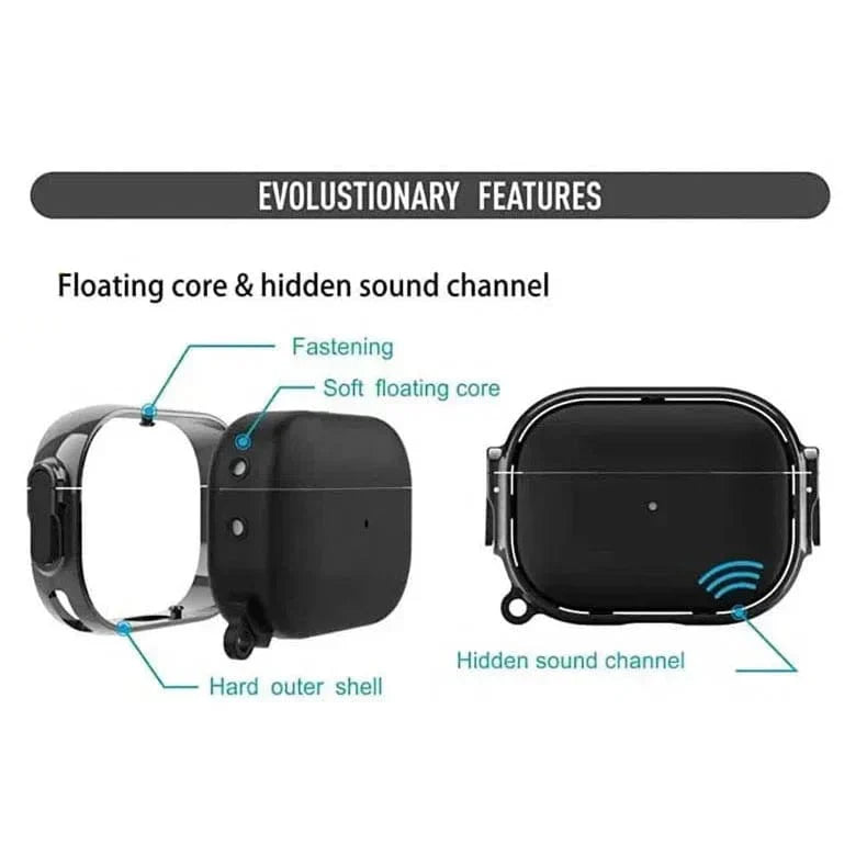 Chrome Eggshell Buffer Side Locks Cover for Airpods Pro