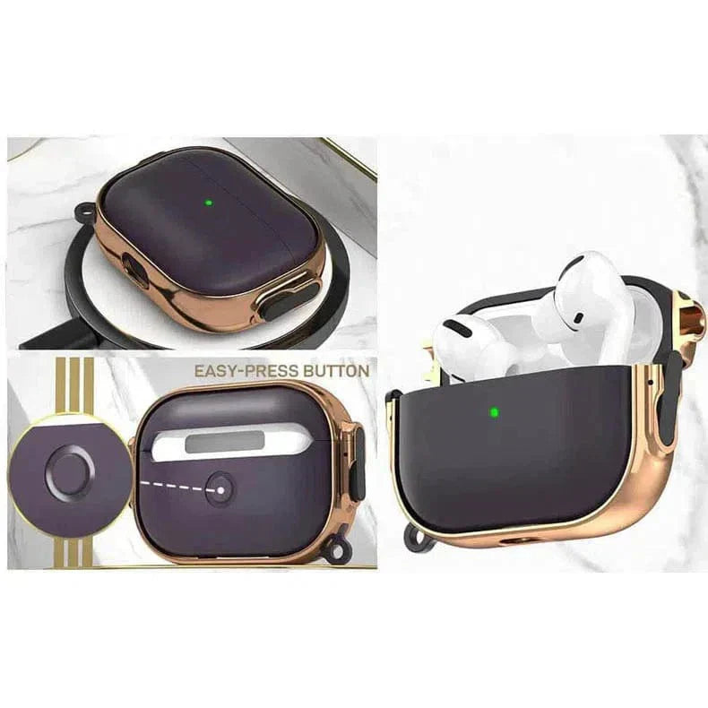 Chrome Eggshell Buffer Side Locks Cover for Airpods Pro