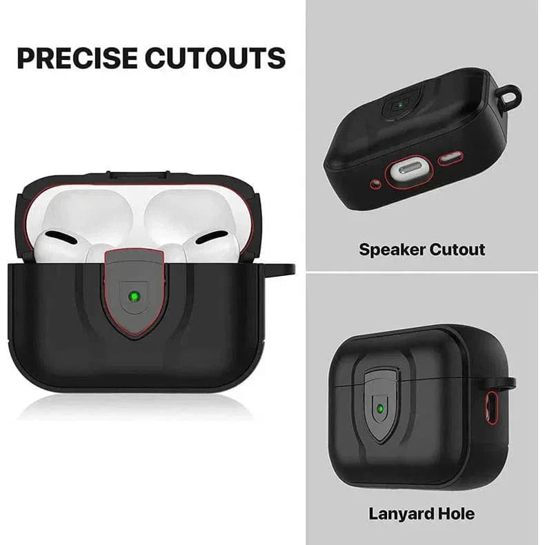 Hybrid TPU PC Lock Clip Cover for Airpods Pro | Pro 2