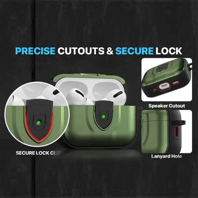 Hybrid TPU PC Lock Clip Cover for Airpods Pro | Pro 2