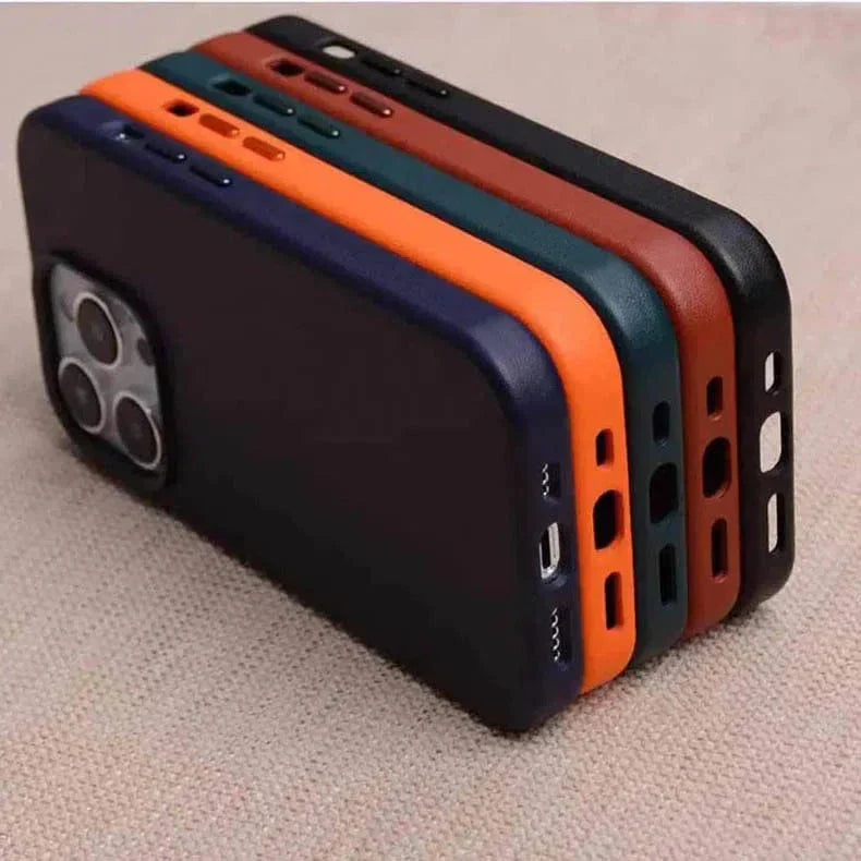 Leather Texture Magsafe Hard Case for iPhone 15 Pro Cases & Covers