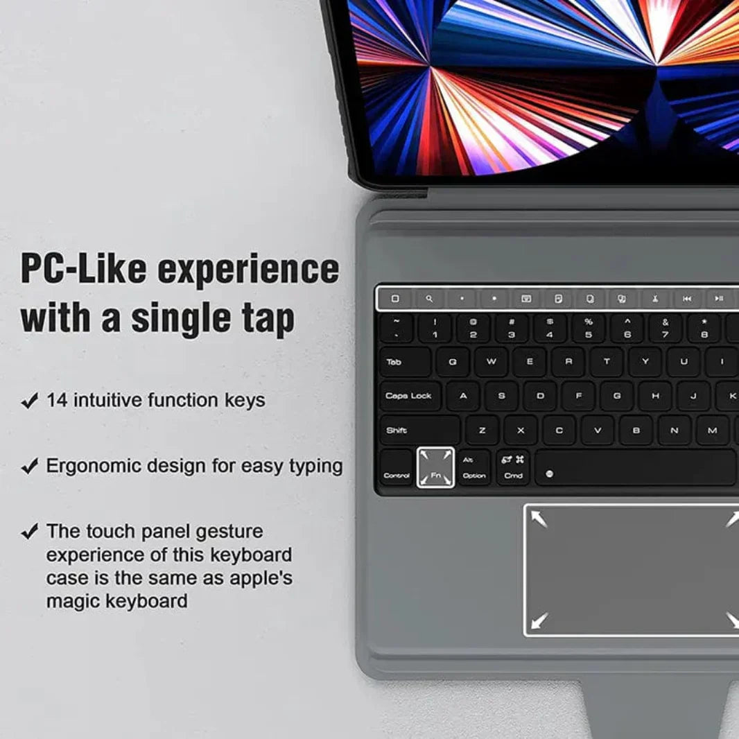 NILLKIN Bluetooth Keyboard Smart Cover for iPad Pro 2 | Pro 3 M1 | Pro 4 M2 (11-inch) Cases & Covers