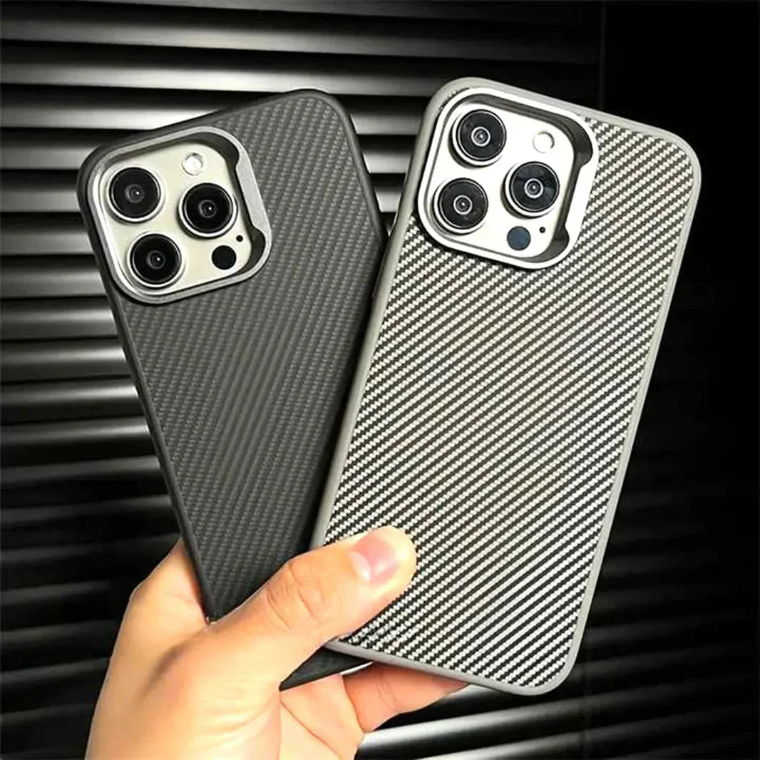 Carbon Fiber Magsafe PC Back and TPU Frame Case for iPhone 16 Plus Cases & Covers