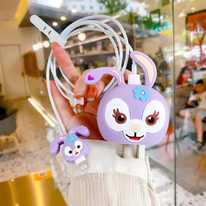 3D Silicone Cover with Spiral for Apple Adapter 18-20W