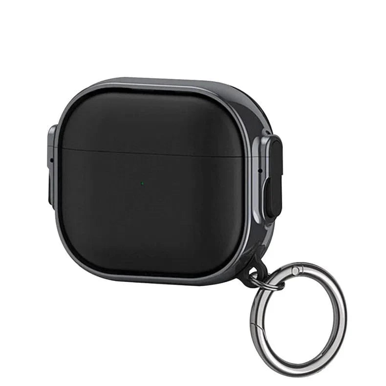 Chrome Eggshell Buffer Case with Side Locks for Apple Airpods