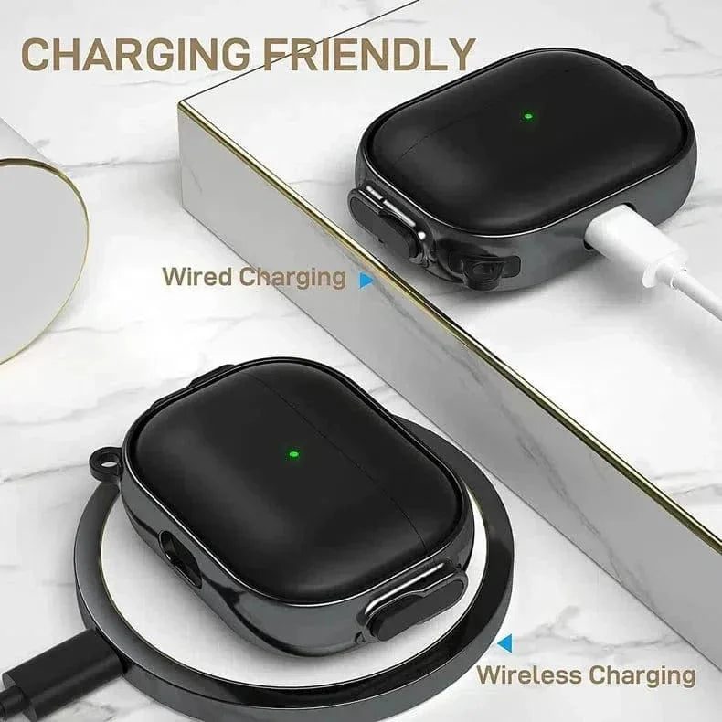 Chrome Eggshell Buffer Side Locks Cover for Airpods 1 | 2