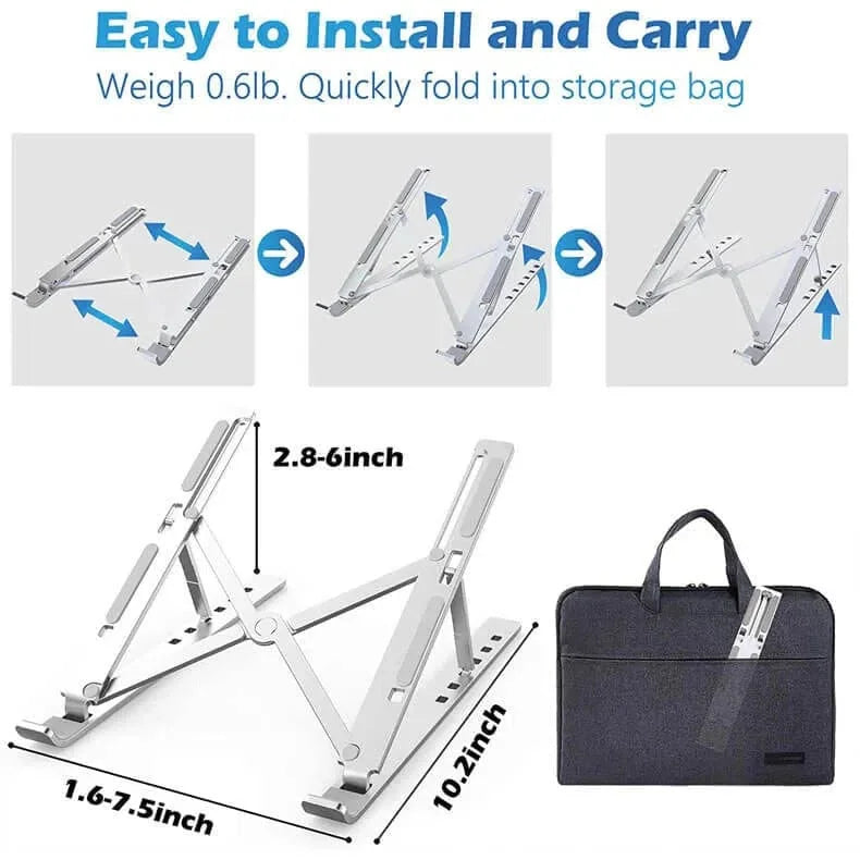 Adjustable Aluminum Portable Laptop Stand