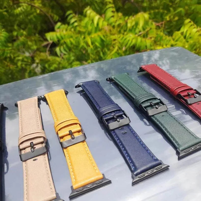 Classic Leather Texture Band for Apple Watch 38 | 40 | 41 | 42mm S10