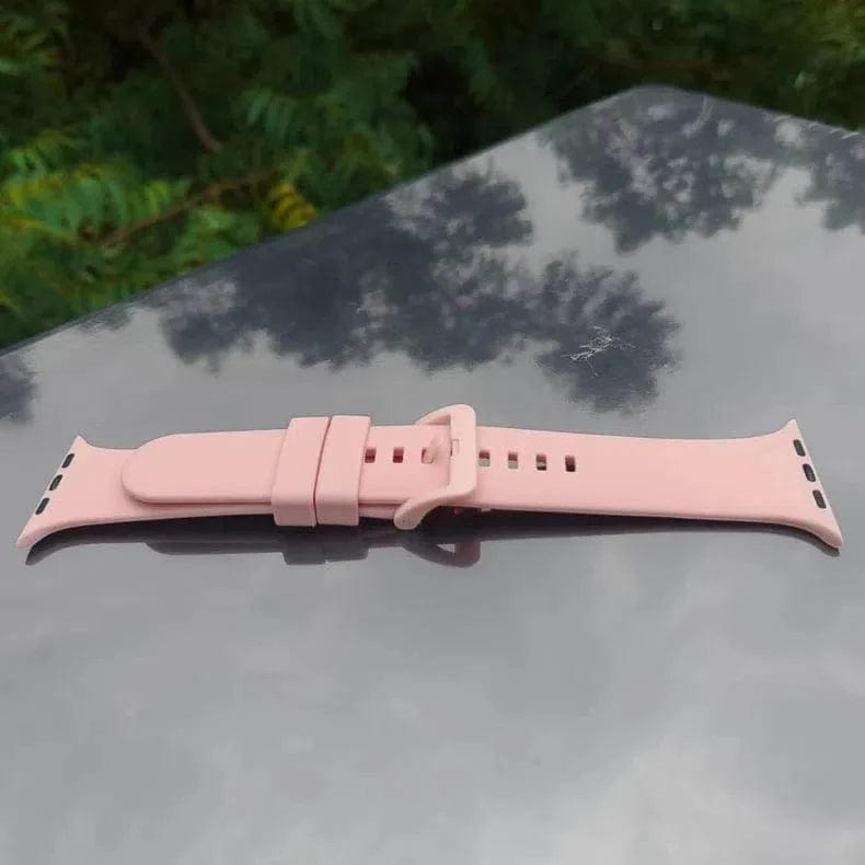 Classic Silicone Soft Watch Band for Apple Watch Watch Bands 42mm | 44mm | 45mm | Ultra 49mm / Pink Sand