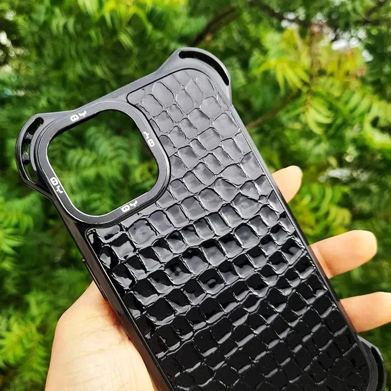 Classic Texture Shockproof Hard Case for iPhone 15 Pro Max