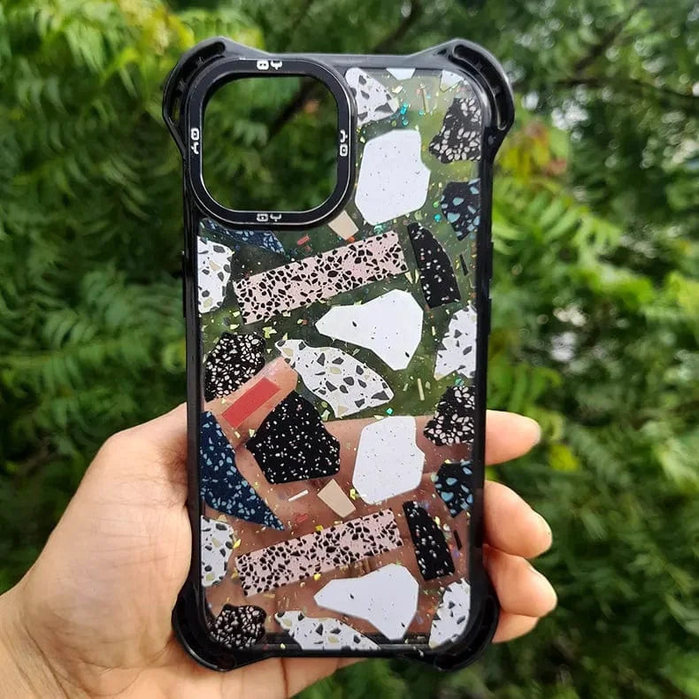 Classic Texture Shockproof Hard Case for iPhone 15