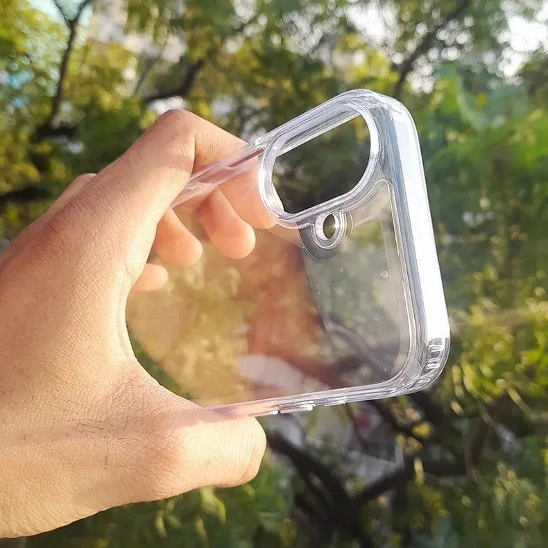 Clear Hard Back Soft Edges Case for iPhone 15 Plus