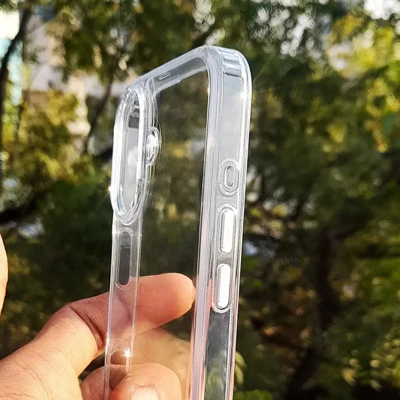 Clear Hard Back Soft Edges Case for iPhone 16