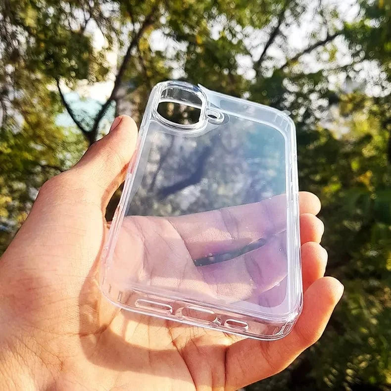 Clear Hard Back Soft Edges Case for iPhone 16 Pro