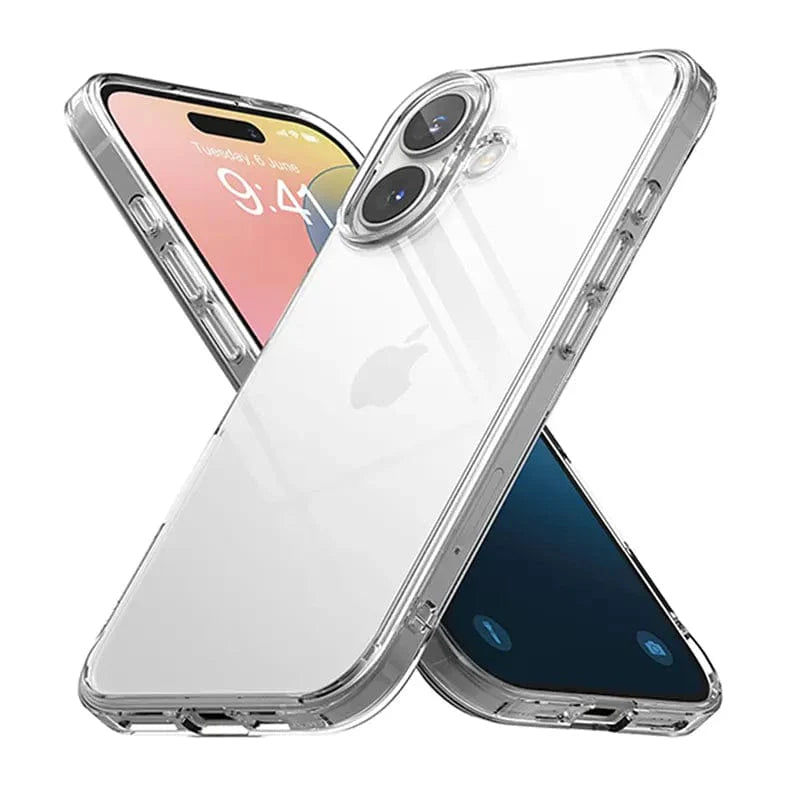 Clear Hard Phone Back Soft Edges Case Cover for Apple iPhone