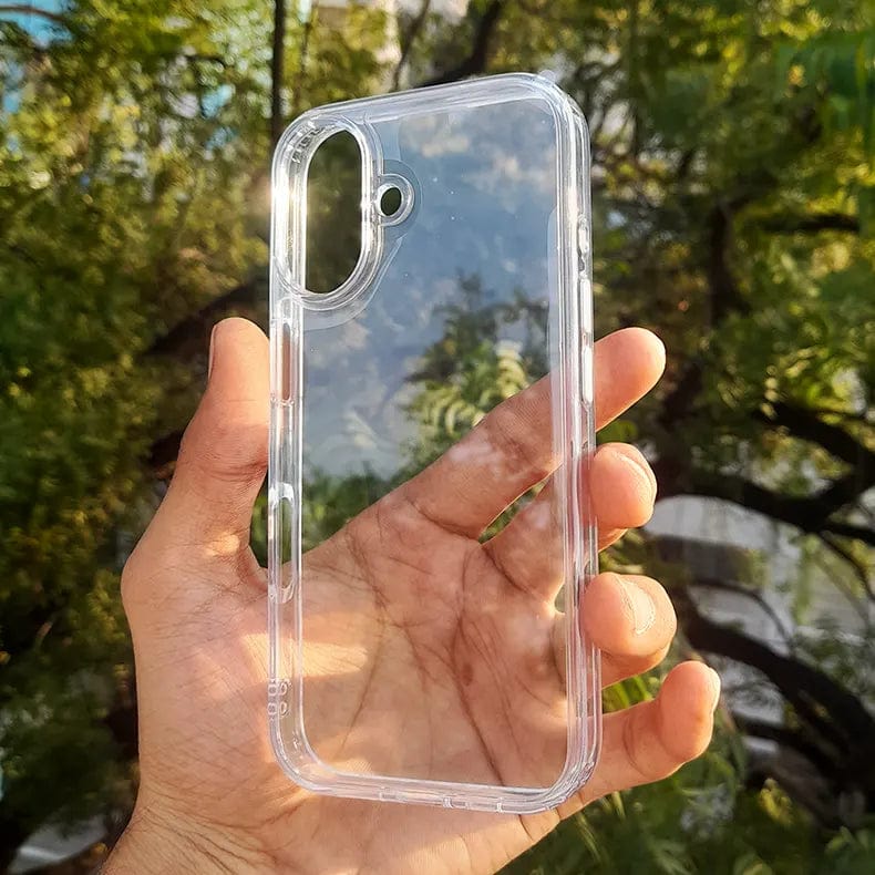 Clear Hard Phone Back Soft Edges Case for iPhone 16 Plus