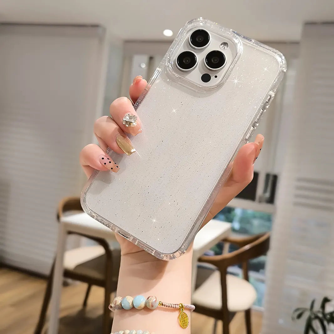 Powder Glitter Bling Clear Case for iPhone 15 Pro Max iPhone 15 Pro Max clear Cases & Covers