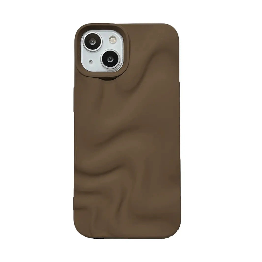 Water Ripple Pattern Silicone Soft Case for iPhone 15 Pro Max iPhone 15 Pro Max coco brown Cases & Covers
