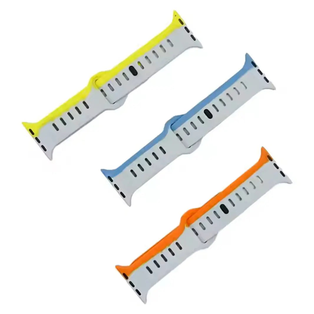 Waterproof Dual Color Sport Strap for Apple Watch 42 | 44 | 45 | Ultra 49 | 46mm S10 Straps & Bands