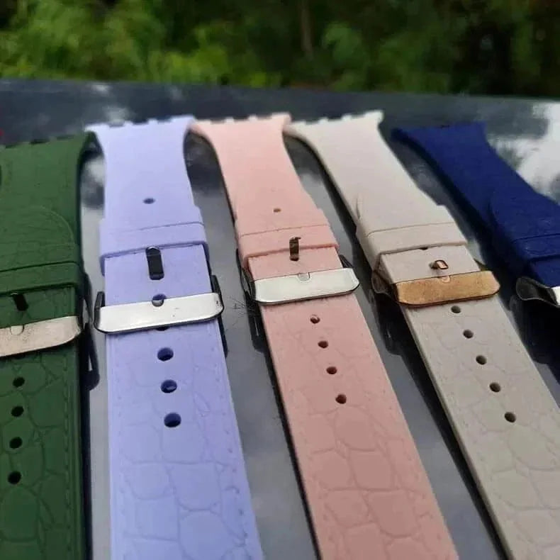 Crocodile Texture Silicone Soft Band for Apple Watch 38 | 40 | 41 | 42mm S10